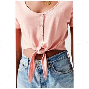 Urban Outfitters Tie-Front Button down Tee